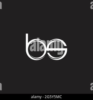 Initial Letter Split Lowercase Logo Modern Monogram Template Isolated on Black White colors with vector 10 Stock Vector