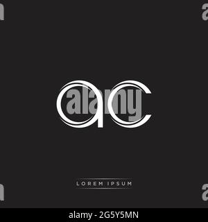 Initial Letter Split Lowercase Logo Modern Monogram Template Isolated on Black White colors with vector 10 Stock Vector