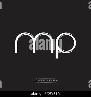 Initial Letter Split Lowercase Logo Modern Monogram Template Isolated on Black White colors with vector 10 Stock Vector