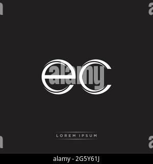 Initial Letter Split Lowercase Logo Modern Monogram Template Isolated on Black White colors with vector 10 Stock Vector