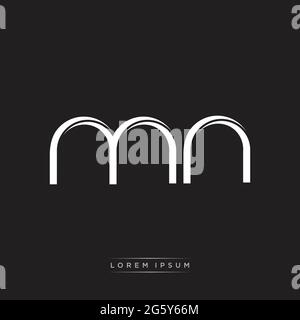 Initial Letter Split Lowercase Logo Modern Monogram Template Isolated on Black White colors with vector 10 Stock Vector