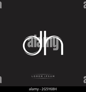 Initial Letter Split Lowercase Logo Modern Monogram Template Isolated on Black White colors with vector 10 Stock Vector