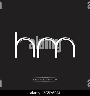 Initial Letter Split Lowercase Logo Modern Monogram Template Isolated on Black White colors with vector 10 Stock Vector