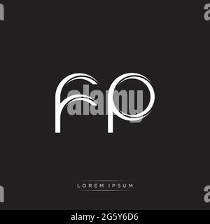 Initial Letter Split Lowercase Logo Modern Monogram Template Isolated on Black White colors with vector 10 Stock Vector