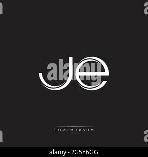 Initial Letter Split Lowercase Logo Modern Monogram Template Isolated on Black White colors with vector 10 Stock Vector