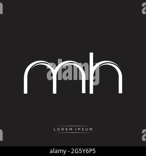 Initial Letter Split Lowercase Logo Modern Monogram Template Isolated on Black White colors with vector 10 Stock Vector