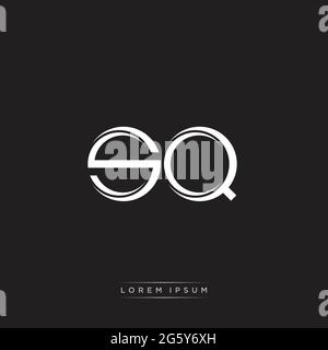 Initial Letter Split Lowercase Logo Modern Monogram Template Isolated on Black White colors with vector 10 Stock Vector