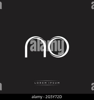 Initial Letter Split Lowercase Logo Modern Monogram Template Isolated on Black White colors with vector 10 Stock Vector