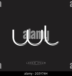 Creative white letter WL w l logo with leading lines and road concept ...