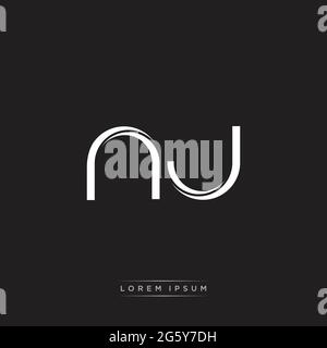 Initial Letter Split Lowercase Logo Modern Monogram Template Isolated on Black White colors with vector 10 Stock Vector