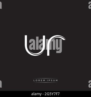 Initial Letter Split Lowercase Logo Modern Monogram Template Isolated on Black White colors with vector 10 Stock Vector