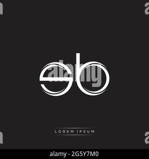 Initial Letter Split Lowercase Logo Modern Monogram Template Isolated on Black White colors with vector 10 Stock Vector