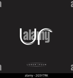 Initial Letter Split Lowercase Logo Modern Monogram Template Isolated on Black White colors with vector 10 Stock Vector