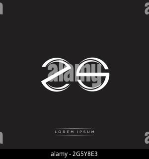 Initial Letter Split Lowercase Logo Modern Monogram Template Isolated on Black White colors with vector 10 Stock Vector
