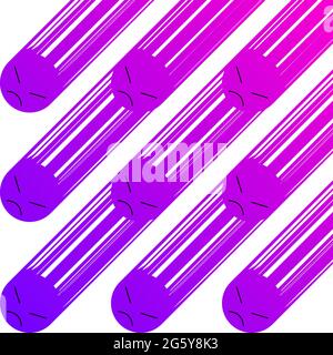 Angry emotion face in purple with fire 10 Stock Vector
