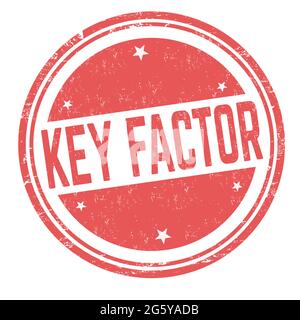 Key factor grunge rubber stamp on white background, vector illustration Stock Vector