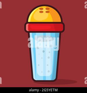 salt bottle vector illustration in flat style Stock Vector