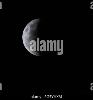 Crescent moon from the May 26th Lunar eclipse Melbourne Stock Photo