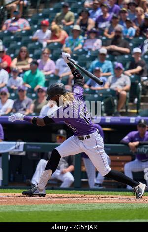 DENVER, CO - JUNE 11: Colorado Rockies center fielder Raimel Tapia