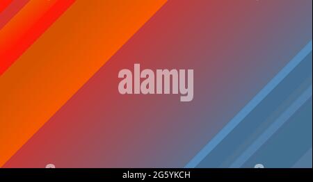 Abstract geometric red with blue background. Diagonal lines and stripes. Modern laconic design. Minimalist style. Vector. Stock Vector