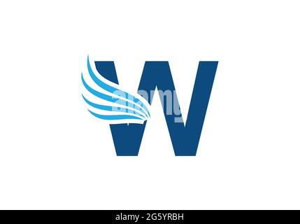 Initial W Letter Logo With Creative Modern Business Typography Vector Template. Falcon Logo Concept Stock Vector