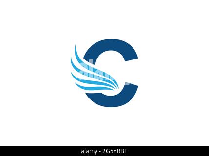 Initial C Letter Logo With Creative Modern Business Typography Vector Template. Falcon Logo Concept Stock Vector