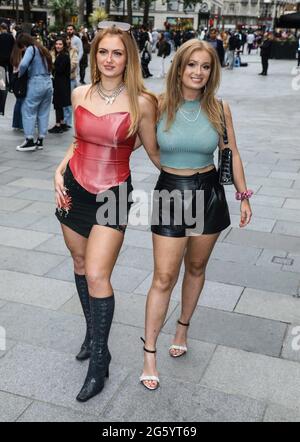 Maisie Smith and Scarlett Smith arrive for a special VIP screening of