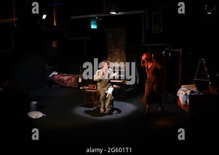 KHARKIV, UKRAINE - JUNE 27, 2021: Theatre Post Scriptum. The Night of the Gelver Stock Photo