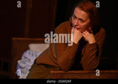 KHARKIV, UKRAINE - JUNE 27, 2021: Theatre Post Scriptum. The Night of the Gelver Stock Photo