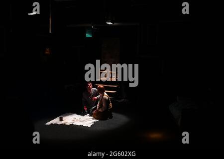 KHARKIV, UKRAINE - JUNE 27, 2021: Theatre Post Scriptum. The Night of the Gelver Stock Photo