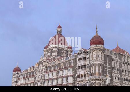An early morning view of Hotel Taj Mahal Palace, a luxury hotel located at Colaba in Mumbai Maharashtra India on 2 April 2021 Stock Photo
