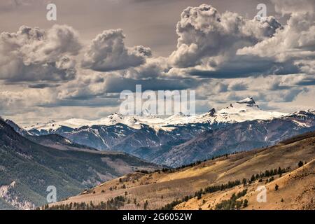 San Juan Mountains, from Windy Point Overlook, Rio Grande National Forest, Silver Thread Scenic Route Byway near Lake City, Colorado, USA Stock Photo