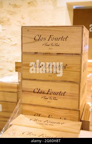 SAINT EMILION, FRANCE. 5th September 2017. Clos Fourtet winery in France. Stock Photo