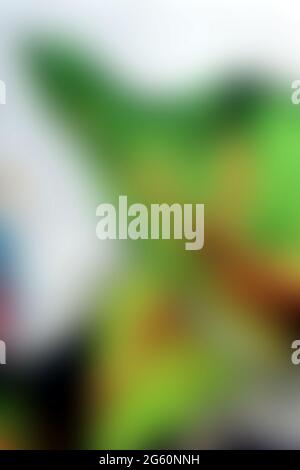 The cloudy motion blur multicolor background of green nature and blur Stock Photo