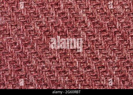 Blush red woolen fabric color swatch sample. Stock Photo
