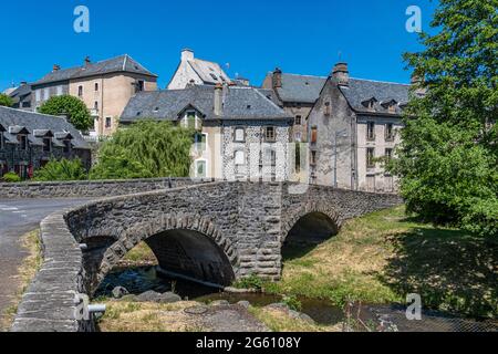 France, Cantal, Allanche, regional natural park volcanoes of Auvergne (Parc naturel régional des Volcans d'Auvergne), Cezallier Stock Photo