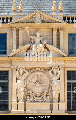 France, Paris, the Carnavalet museum, emblem of Paris Stock Photo