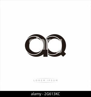 Initial Letter Split Lowercase Modern Monogram linked outline rounded logo isolated on white background Stock Vector