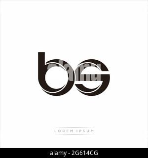 Initial Letter Split Lowercase Modern Monogram linked outline rounded logo isolated on white background Stock Vector