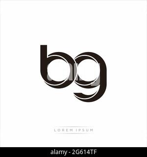 Initial Letter Split Lowercase Modern Monogram linked outline rounded logo isolated on white background Stock Vector