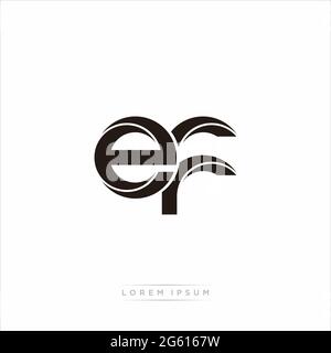 Initial Letter Split Lowercase Modern Monogram linked outline rounded logo isolated on white background Stock Vector