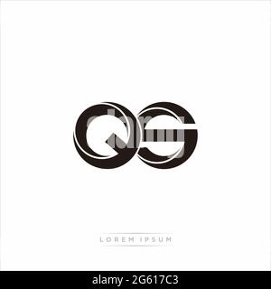 Initial Letter Split Lowercase Modern Monogram linked outline rounded logo isolated on white background Stock Vector