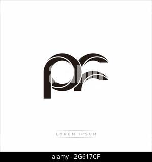 Initial Letter Split Lowercase Modern Monogram linked outline rounded logo isolated on white background Stock Vector