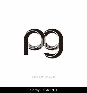 Initial Letter Split Lowercase Modern Monogram linked outline rounded logo isolated on white background Stock Vector