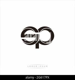 Initial Letter Split Lowercase Modern Monogram linked outline rounded logo isolated on white background Stock Vector