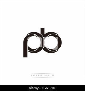 Initial Letter Split Lowercase Modern Monogram linked outline rounded logo isolated on white background Stock Vector
