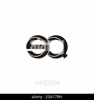 Initial Letter Split Lowercase Modern Monogram linked outline rounded logo isolated on white background Stock Vector