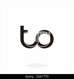 Initial Letter Split Lowercase Modern Monogram linked outline rounded logo isolated on white background Stock Vector