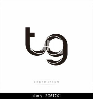 Initial Letter Split Lowercase Modern Monogram linked outline rounded logo isolated on white background Stock Vector