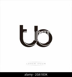 Initial Letter Split Lowercase Modern Monogram linked outline rounded logo isolated on white background Stock Vector